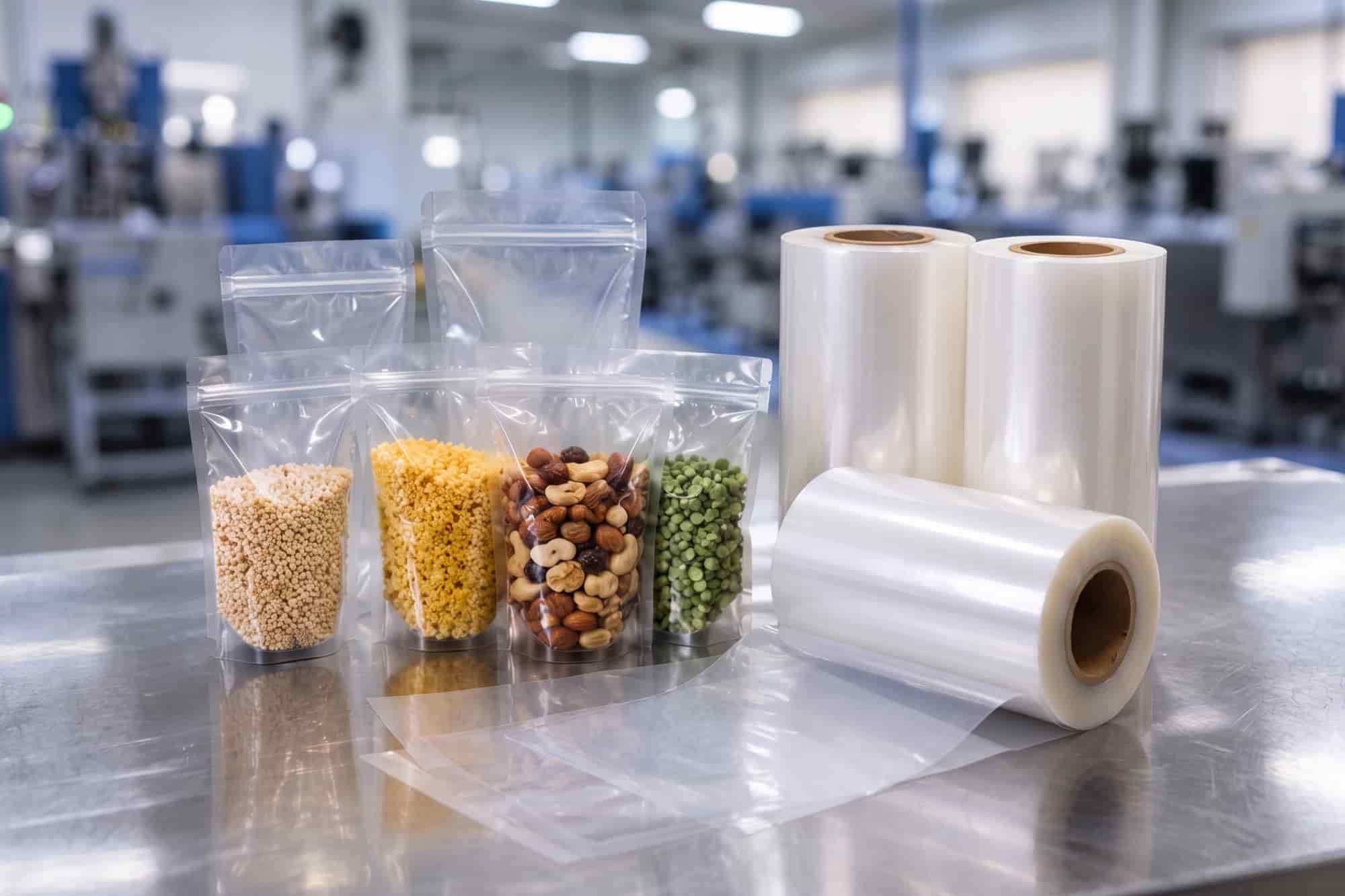Food grade liner bags manufacturer, FDA compliant cleanroom virgin LLDPE film roll suppliers, dairy food powder packaging
